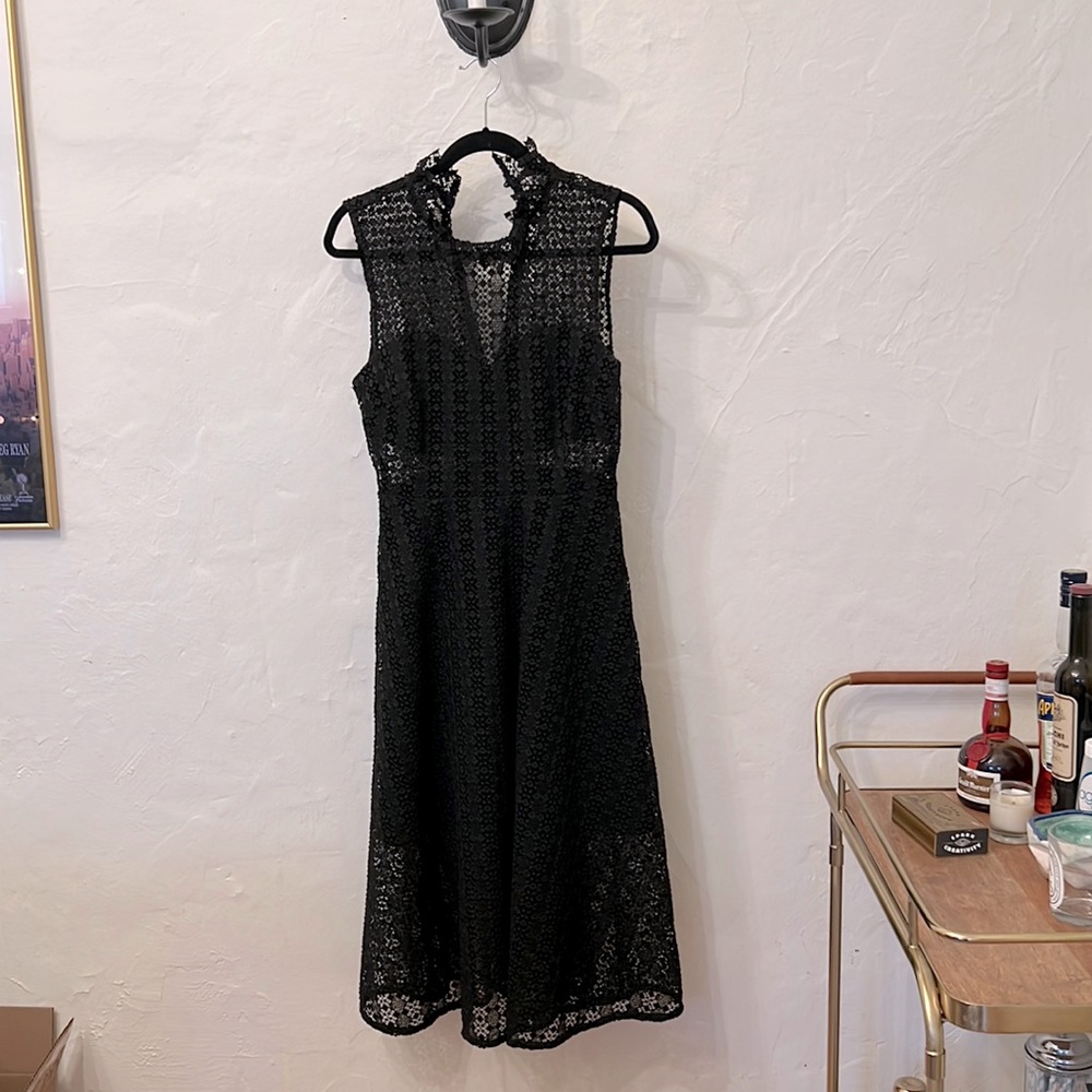 Sandro black lace dress